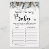 Papier Nommez ce jeu de baby shower de chanson (Devant)