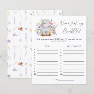 Papier Nommez cette chanson jeu de baby shower - agneau