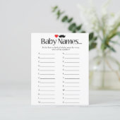 Papier Noms des bébés - Jeux baby showers (Debout devant)
