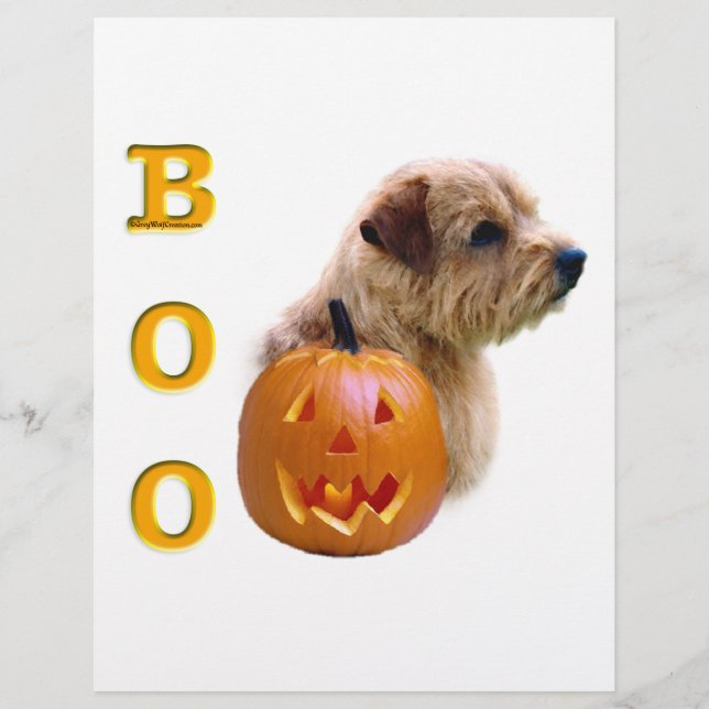 Papier Norfolk Terrier Halloween Boo (Devant)