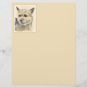 Papier Norwich Terrier Peinture - Cute Original Chien Art