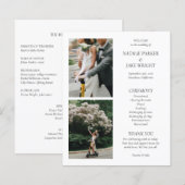 Papier Nostalgic Editorial Black & White Wedding Programm (Devant / Derrière)