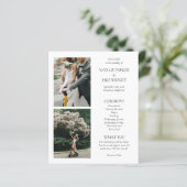 Papier Nostalgic Editorial Black & White Wedding Programm (Debout devant)