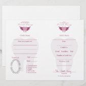 Papier Note de Garde de Dent Perdue & Reçu pour Enfants R (Devant / Derrière)