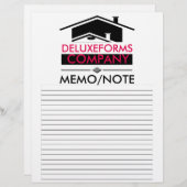 Papier Note de note sur le toit noir (Devant / Derrière)