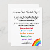 Papier Note de projet de couverture de l'ours maman (Devant / Derrière)