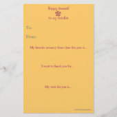 Papier Note de remerciement du professeur de fin d'année (Devant)