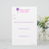 Papier Note de remerciement du professeur de fin d'année (Debout devant)