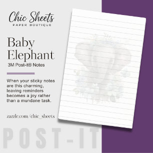 Papier-notes 3M Post-it® Éléphant de bébé adorable