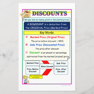 Papier Notes de calcul de remises