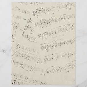 Papier Notes de musique romantique moderne Mariage de mus