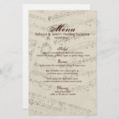 Papier Notes de musique romantique moderne Mariage de mus (Devant / Derrière)