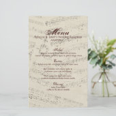 Papier Notes de musique romantique moderne Mariage de mus (Debout devant)