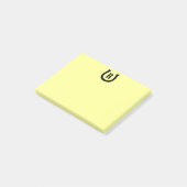Papier-notes jaune Post-it® monogramme fer à cheva (Incliné)