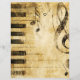 Papier Notes musicales Grungy vintage Scrapbook (Devant)