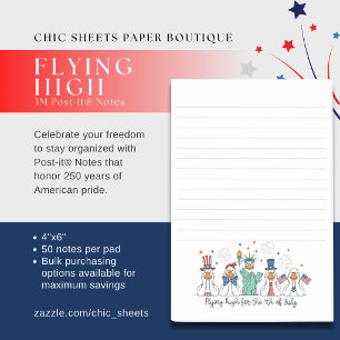 Papier notes Post-it® 3M pour le 4 juillet : Envol