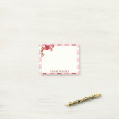 Papier-notes Post-it Citrouille Aquarelle Gingham (Sur un bureau)