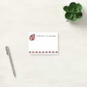 Papier Notes Post-It Coccinelles Roses Marron Pers (Bureau)