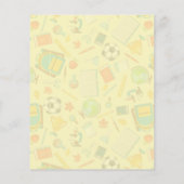 Papier Notes post-it du Motif de l'approvisionnement scol (Dos)