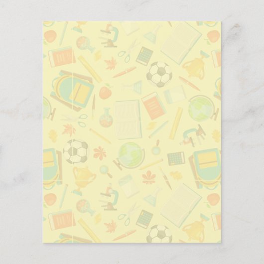 Papier Notes post-it du Motif de l'approvisionnement scol (Dos)