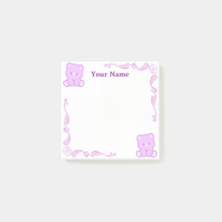 Papier-notes Post-it filigrané Ours en peluche Vio