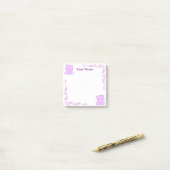 Papier-notes Post-it filigrané Ours en peluche Vio (Sur un bureau)