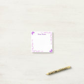 Papier-notes Post-it filigrané papillon violet per (Sur un bureau)