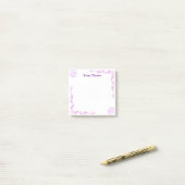 Papier-notes Post-it filigrané rose violet personn (Sur un bureau)