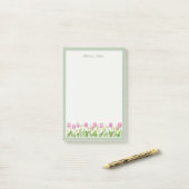 Papier notes Post-it Fleurs de printemps Tulipes r (Sur un bureau)