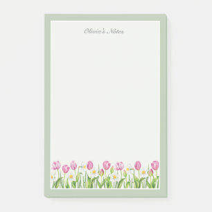 Papier notes Post-it Fleurs de printemps Tulipes r