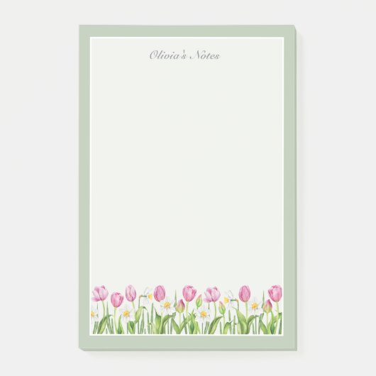 Papier notes Post-it Fleurs de printemps Tulipes r (Devant)