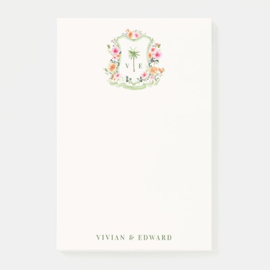 Papier-notes Post-it Monogramme personnalisé avec  (Devant)