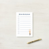 Papier notes Post-It Objectifs Enfant Girafe sur u (Sur un bureau)