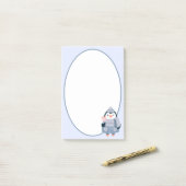 Papier notes Post-It Pingouin d'Hiver (Sur un bureau)
