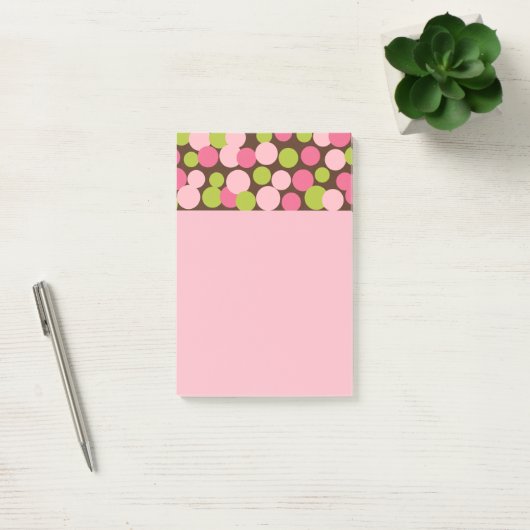 Papier notes Post-It points de polka Candy Rose  (Bureau)