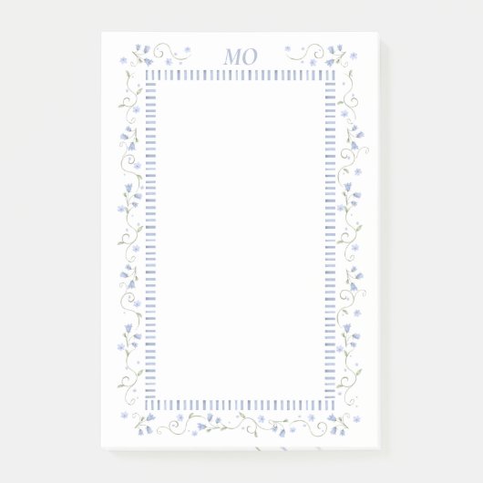Papier notes Traditionnel Bleu | Post-it (Devant)