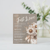 Papier Nothing Fancy Just Love Budget Wedding Invitation (Debout devant)