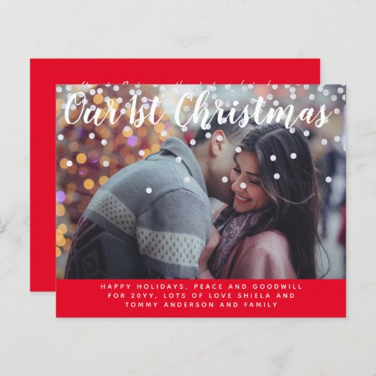 Papier NOTRE 1ère PHOTO DE Noël Année En Révision Lettre (Devant / Derrière)