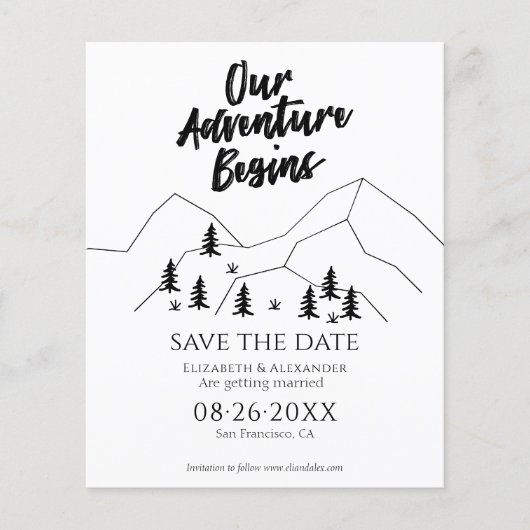 Papier Notre Aventure Commence Le Mariage Forestier Écono (Devant)