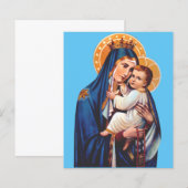 Papier Notre-Dame du Mont-Carmel Art dévotionnel (Devant / Derrière)