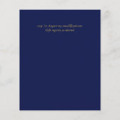 Papier Notre Invitation de Mariage Burgundy Bleu Rose Mar (Dos)