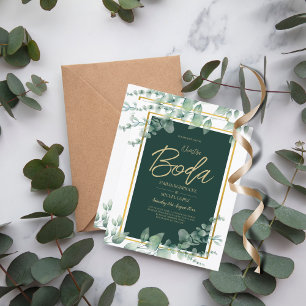 Papier Notre Mariage Verdure QR CODE DE MARIAGE espagnol