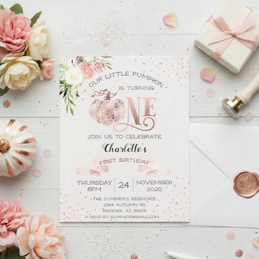 Papier Notre petit Citrouille un premier budget d'anniver