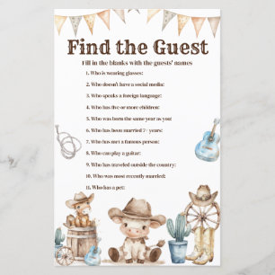 Papier Notre Petit Cowboy Wild West Trouvez Le Jeu D'Invi