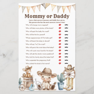 Papier Notre petit garçon Baby shower maman ou papa Jeu
