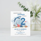 Papier Notre petit requin Anniversaire de l'âge d'aquarel (Debout devant)