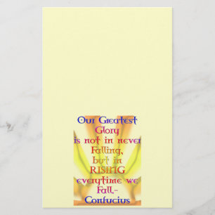 Papier "Notre plus grande gloire" - Citation Confucius