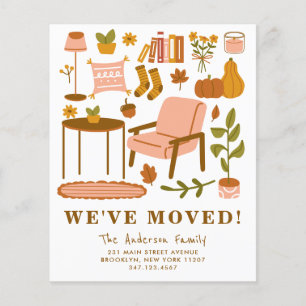 Papier Nous Avons Déménagé Boho Automne À La Maison Thank