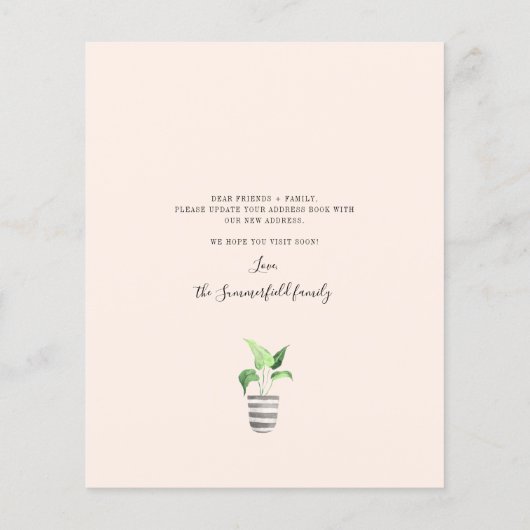 Papier Nous avons déménagé Boho Moving Faire-part (Dos)