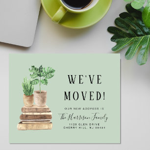 Papier Nous Avons Déménagé Boho Plantes Sage Déménagement